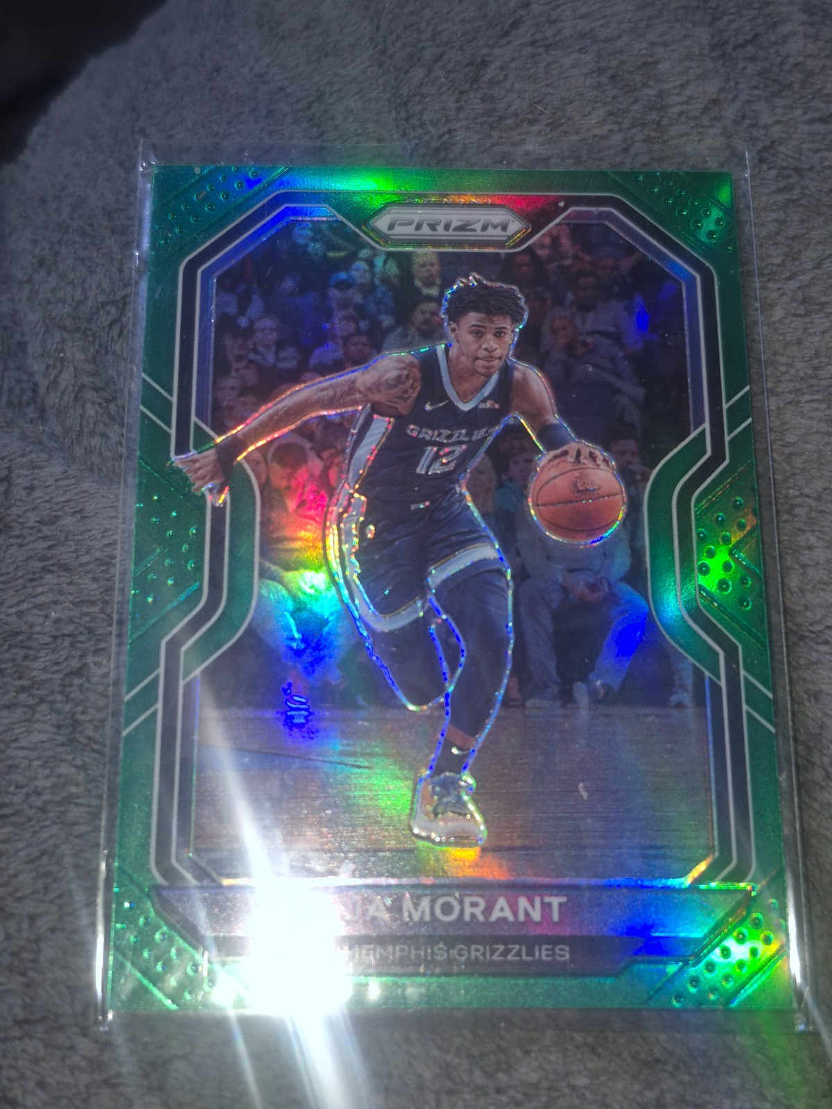 2020-2021 panini prizm basketball green prizm Ja Morant no 115