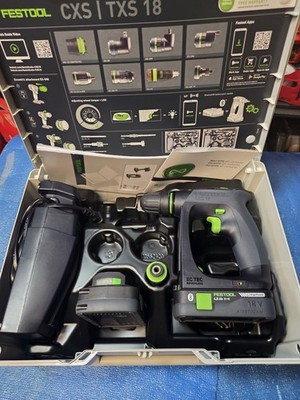 Festool CXS 18 Cordless Drill Driver HPC with2x4.0 batteries & TCL6 charger F/S