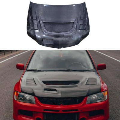 For 2003-2006 Mitsubishi Lancer Evolution 8 9 Carbon Front Bonnet Engine Hood