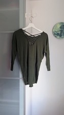 Shirt mit Criss-Cross Rücken - olivgrün