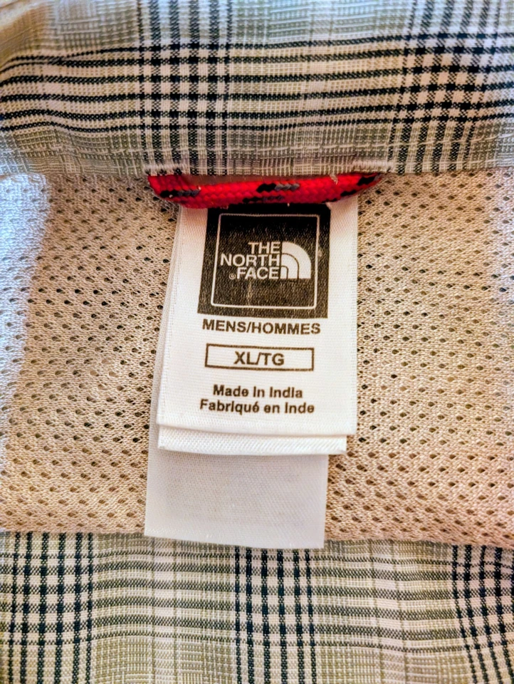 Camisa de senderismo Northface para hombre con botones a cuadros XL manga corta transpirable Foto 4 de 4