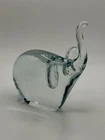 Blenko Glass 76E Elephant Paperweight Crystal Don Shepherd Design