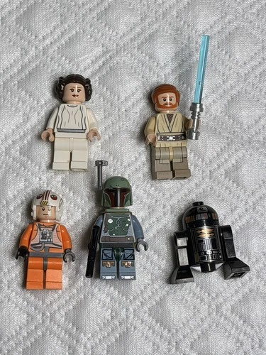 LEGO Star Wars minifigures lot Boba Fett Princess Leia Obi-Wan Luke droid