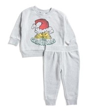 Children's Apparel Network Merry Grinchmas Grinch Sweatpants and Sweatpants 2...