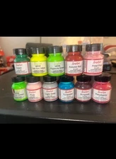 Brand new Lot of  11 Angelus Shoe Paint - 1 oz 29.5 ml