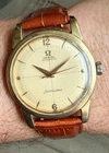 1956 Omega Automatic Seamaster 14K Solid Gold Bezel Stainless 2846 4 SC cal. 500