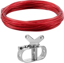 Pool Cover Cable & Winch Kit - 100ft Plastic Coated Steel Wire & Heavy Duty Z...