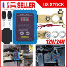 12/24V 240A Remote Battery Kill Switch with LED Voltage Display for Car Truck RV