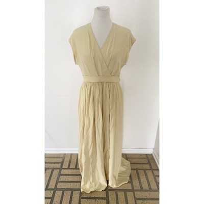 NWT Max Mara Studio Long Dress A-Line Yellow Size US 10
