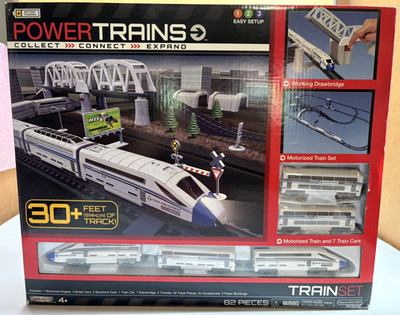 Jakks Pacific Power Trains Deluxe City Train Set 82 pcs 2012 New Sealed Kids Toy