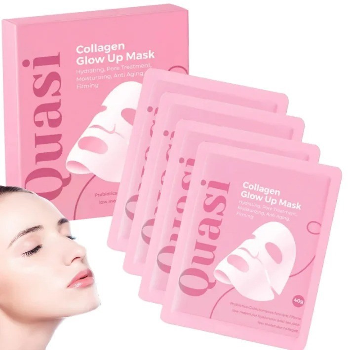 Quasi-Collagen Glow Up Hydrating & Firming Facial Mask (4 Pcs/Box)