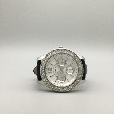 Fossil Stella Womens Watch 38mm Silver Tone Crystals Leather ES3588 Fossil Stella Womens Watch 38mm Silver Tone Crystals Leather  main image 2