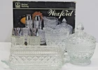 Vtg MCM Anchor Hocking Wexford Tablemates Salt Pepper Butter Sugar Creamer