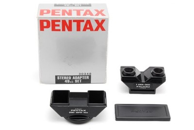 [Top MIN in Box] Pentax Stereo Adapter 49mm Set Original Cover + VIEWER II JAPAN
