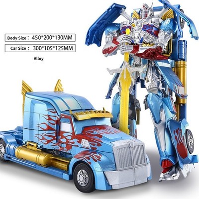 45cm Transformer Optimus Prime Legierung Lkw Autobot Aktionsfigur Groß Spielzeug