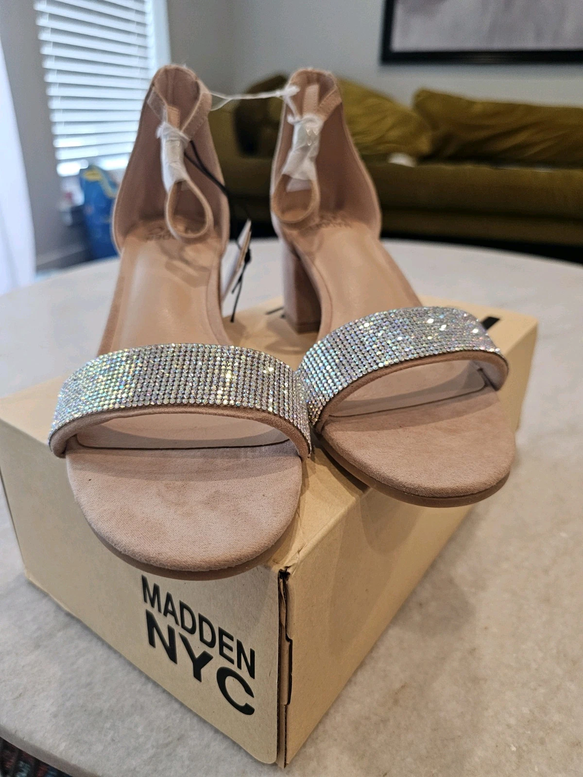 Madden NYC Women's Illie City Bling Sandals New In Box Size 9