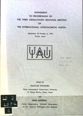 Supplement to proceedings of the third Asian-Pacific Regional Meeting of the int
