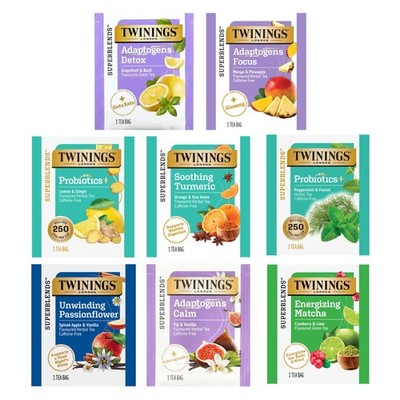 Twinings Wellness and Green Tea Bag Sampler, Assortment Variety Pack (16... 