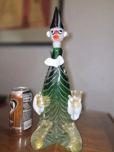 Vintage Murano Glass Clown Decanter By Paolo Venini
