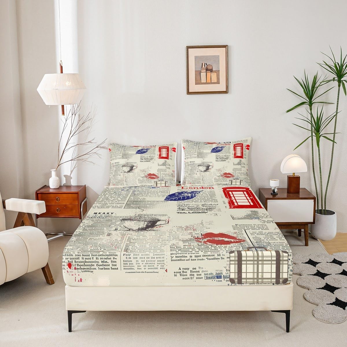 London Full Size,Famous England City Building Bedding Set,Boys Girls Adults R...