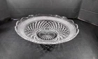 VTG Anchor Hocking Wexford Glass Round Fruit Bowl Scalloped Rim 14"
