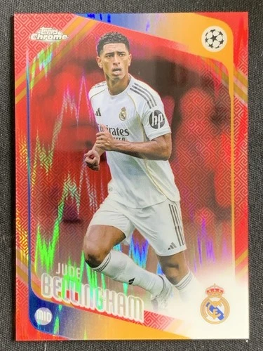 Jude Bellingham 2025-26 Topps Chrome UCC Hongbao Red Refractor Base #64 -NE5