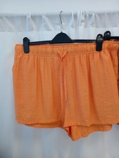🙈 Primark Bright orange Pull On Shorts With Pockets Size 20 Vgc