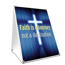 A-Frame Sidewalk Sign: Journey Not Destination  Double-Sided  24x36