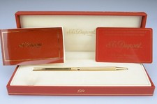S.T. Dupont Penna Sfera Stylo Bille N°43DGB55 Plaque OR 20 Ciselè France 1993s