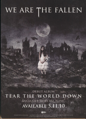 We Are The Fallen - Tear the World Down RARE promo collectible card '10