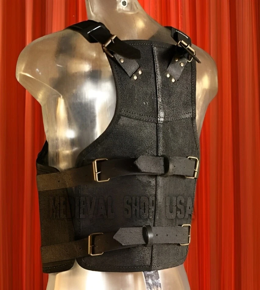 Chaleco de cuero Brigandine Armadura | Cosplay Mercenario Medieval LARP Recreación Foto 3 de 3