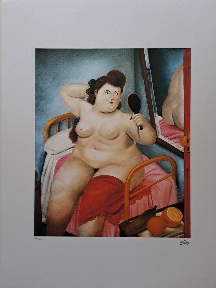 Fernando Botero Signed - Nude with Mirror - Certificate — 第 2/4 张图片