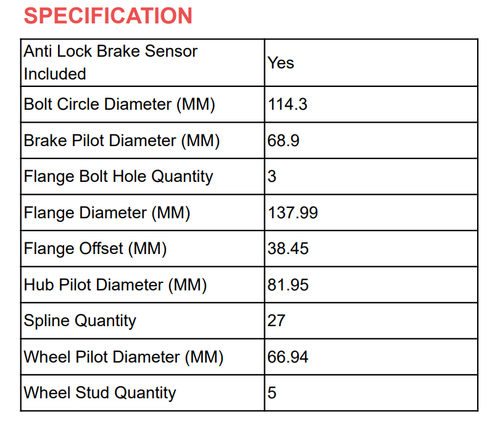 Front Wheel Hub & Bearing Pair for 17-19 Hyundai Elantra GT Ioniq Kia Niro 2.0L - Picture 3 of 11