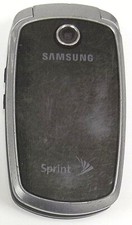 Samsung SPH-M300 - Silver and Black  Sprint  Cellular Flip Phone - Bundled