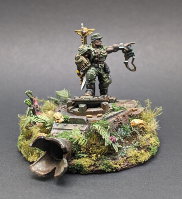 Warhammer 40K - Catachan Colonel - Fully Assembled and Painted on