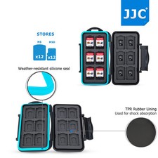 JJC Storage Memory Card Case for Nintendo Switch Game Card 12 Micro SD Card 12