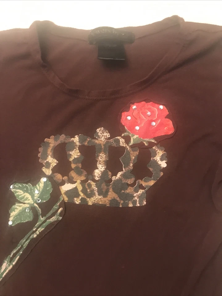 Цветы на Zoe девочек 6 длинным рукавом футболка туника блузка коричневый розовый - Изображение 2 из 4