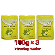 3x Thai Durian Monthong Powder 100% Bake Milkshake Drink Boba Tea Cake Odor 100g