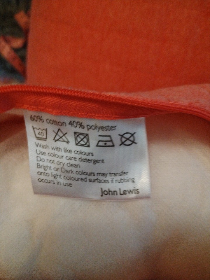 John Lewis Pink Cushions & Inners Size 12/15" Zip Opening Lounge
