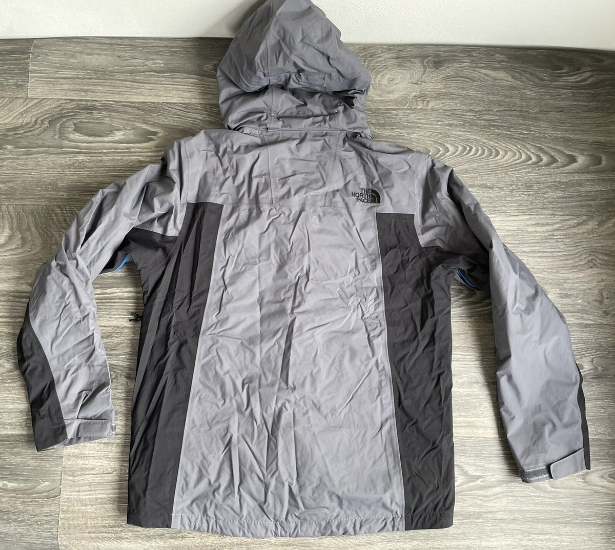 【THE NORTH FACE】メンズ スノボウェア L HYVENT グレー THE NORTH FACE HyVent Jacket Zip Off Hood Weather-proof Nylon Gray