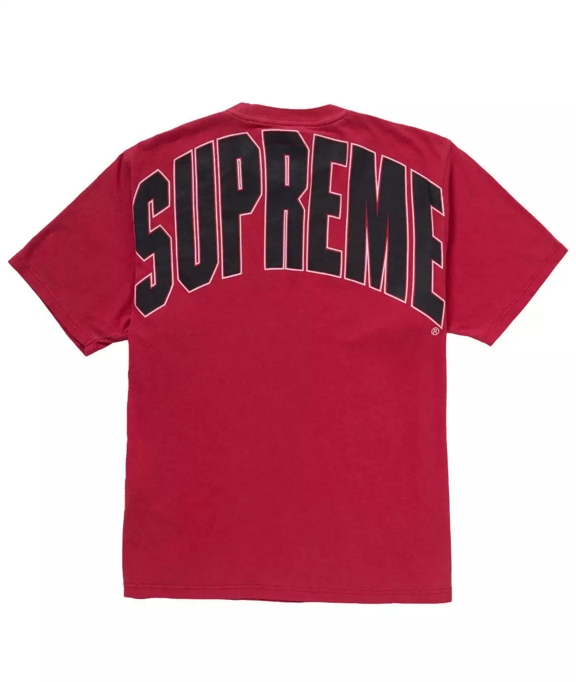 Tee shirt Supreme Cracked Back Arc S/S taille M (neuf) couleur rouge