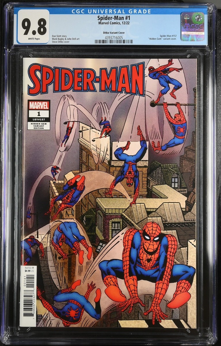 Spider-Man # 1 CGC 9.8 1:100 Ditko Hidden Gem Variant Marvel