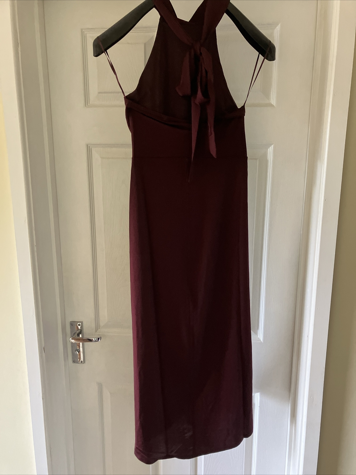 Ted Baker Red/ Burgundy Halter Neck Dress NEW RRP £135 - Open Back/ Knot Waist image 7
