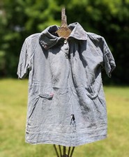 WELL WORN VINTAGE 1920  S WOVEN COTTON CHILD  S FARM DRESS 