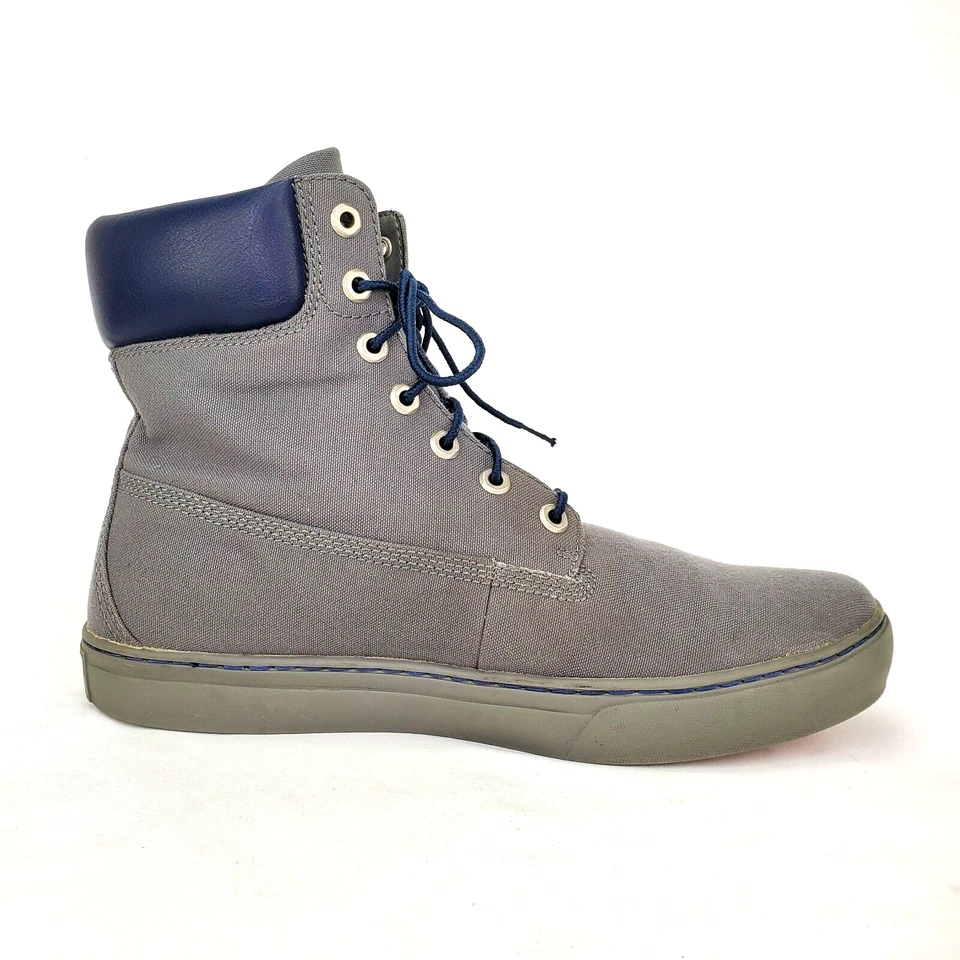 Timberland Hombres 9.5 Jimmy Jazz Cupsole Azul Marino y Gris Lona Botines 6954R Foto 4 de 4