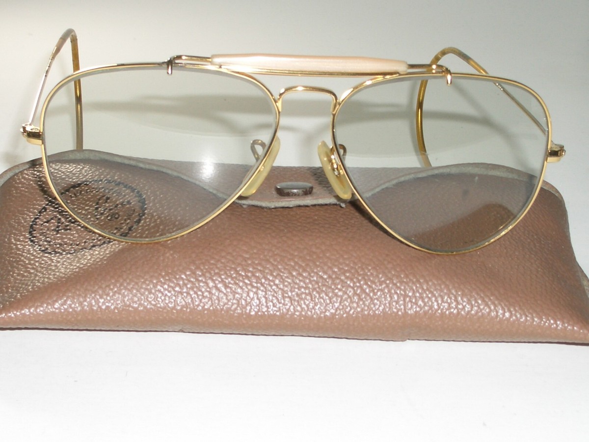 Vintage Ray Ban Gold Tone Metal Grey Polarized Aviator Sunglasses Vintage Ray-ban | Aviator Large | Rb 3025 | Silver Colored  main image 3