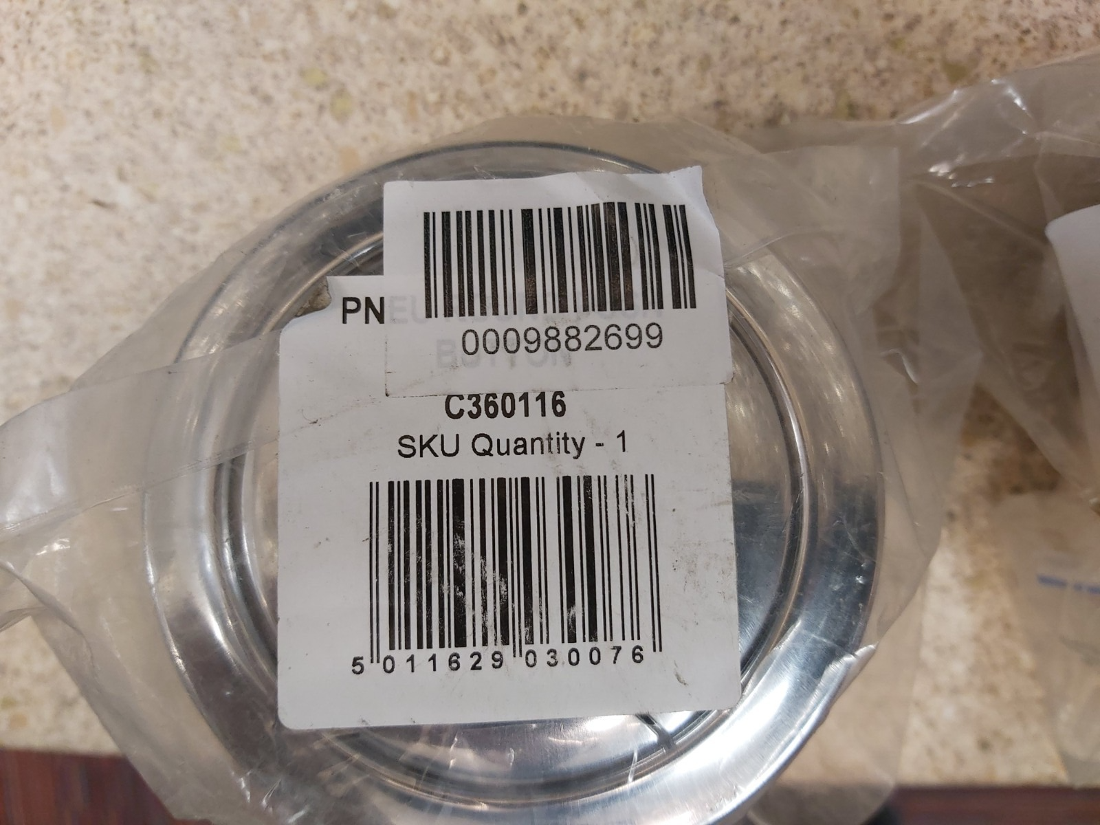 Fluidmaster C360116 Toilet WC Round Pneumatic Dual Flush Push Button Chrome