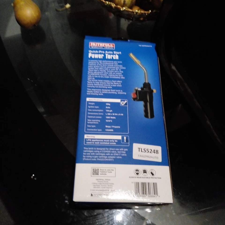 Quick Pro Power Torch By Faithful Auto Start Brand New In Box - Image 2 of 4