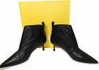 $475 Mercedes Castillo Kasuri Boots Pointy Toe Ankle Booties Black Leather 9.5
