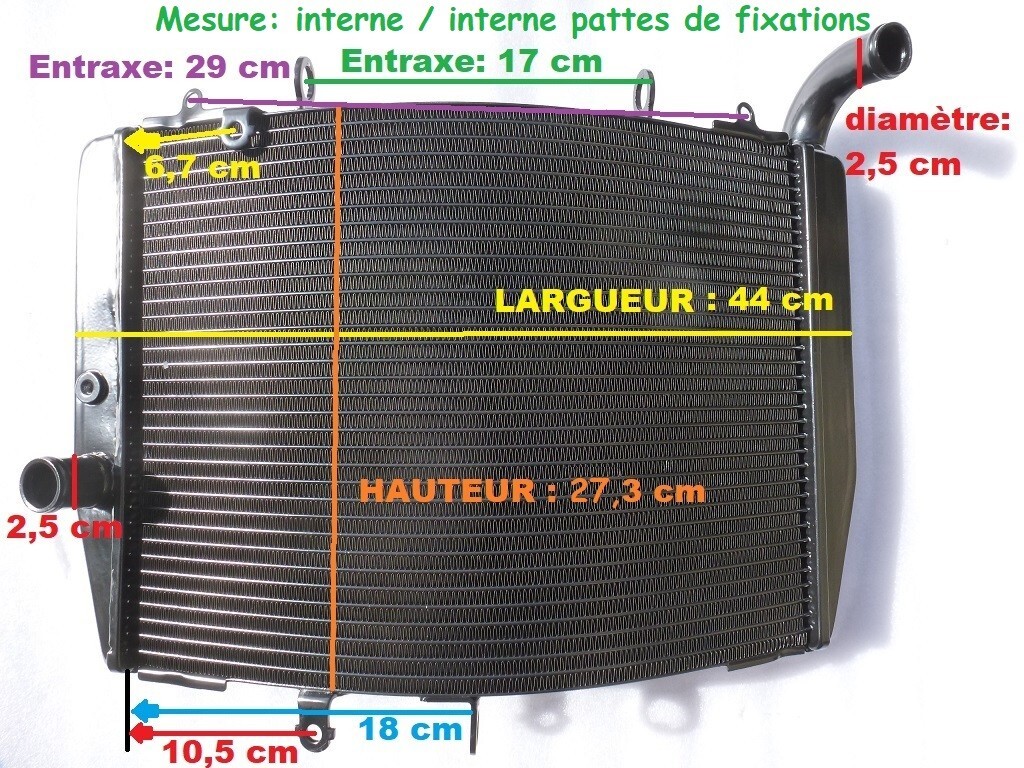 Radiateur CBR 600 RR RA moto Honda refroidissement moteur 2007-2023
